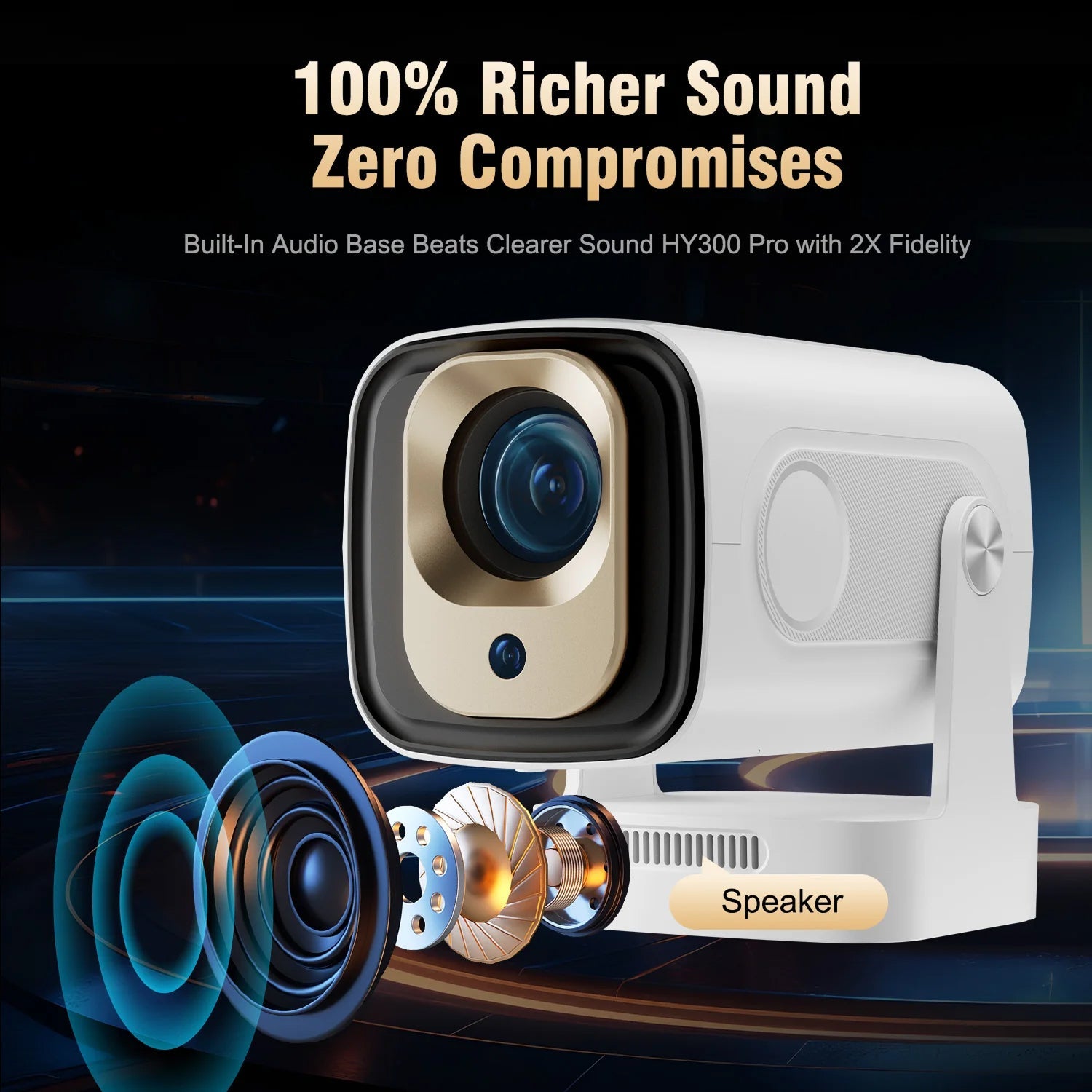 SoliiSight 1080P Outdoor Projector for Daylight Use