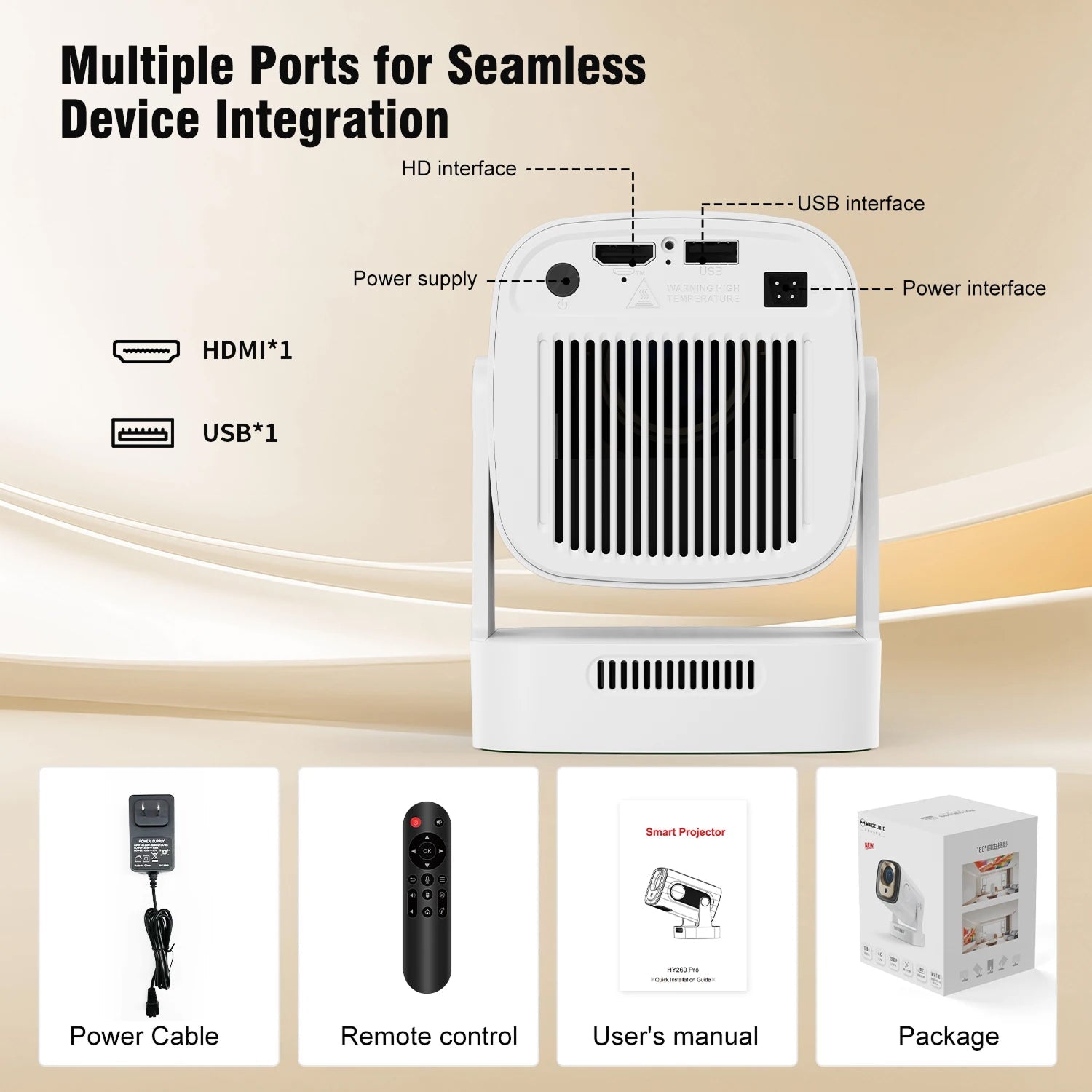SoliiSight 1080P Outdoor Projector for Daylight Use