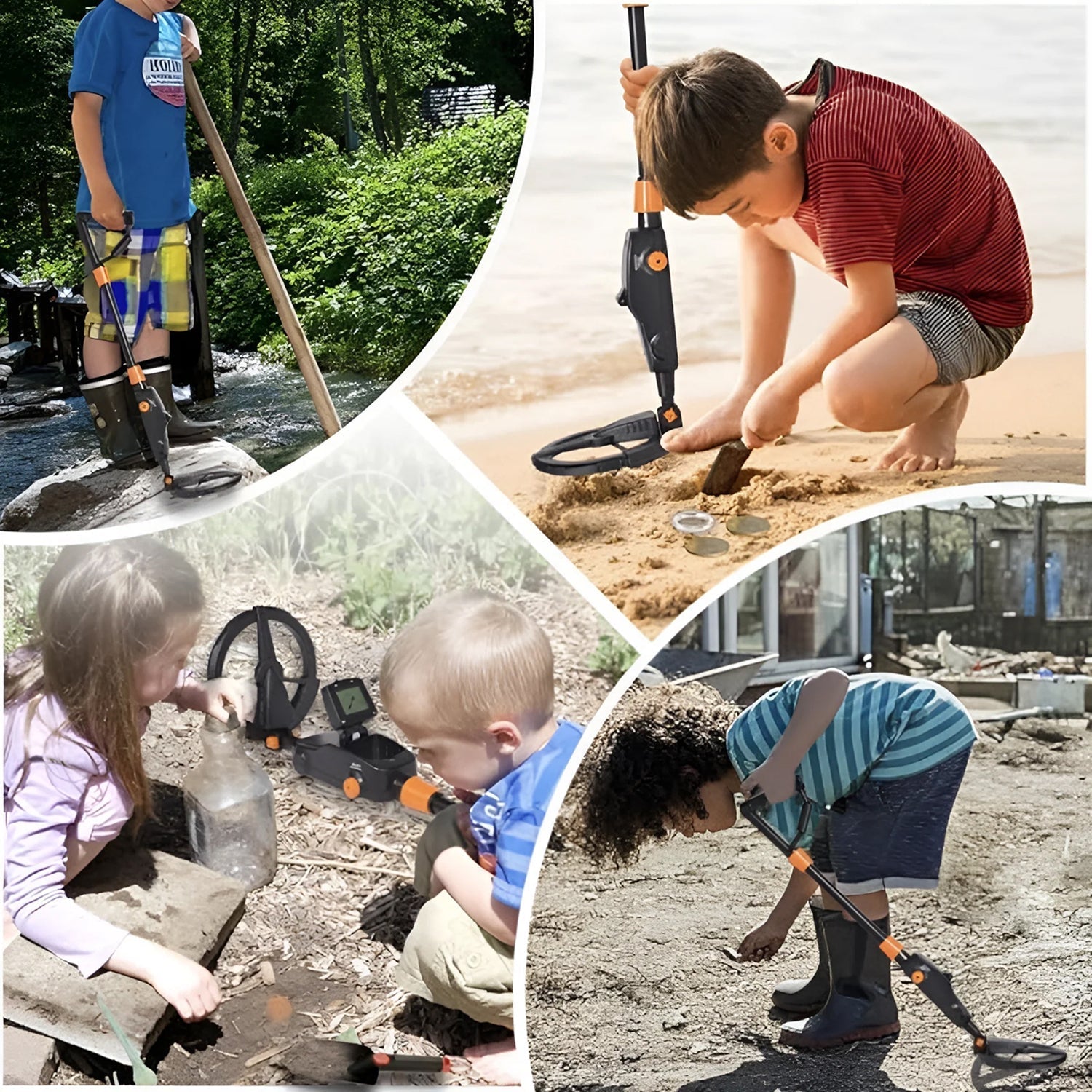 TiniTrak Waterproof Metal Detector for Kids with 10.5" Depth