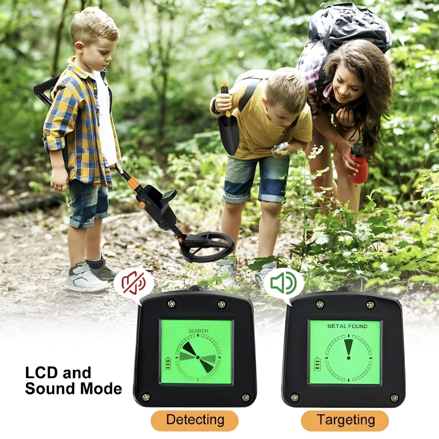 TiniTrak Waterproof Metal Detector for Kids with 10.5" Depth