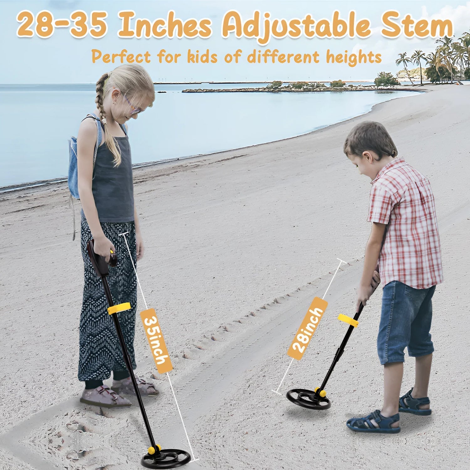 TiniTrak Waterproof Metal Detector for Kids with 10.5" Depth