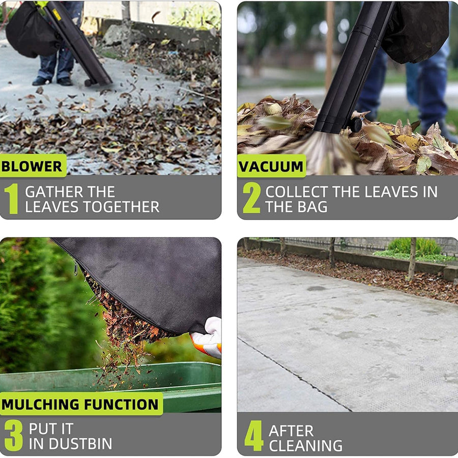 VacoLeaf 3000W 3-in-1 Cordless Leaf Blower Vacuum and Mulcher