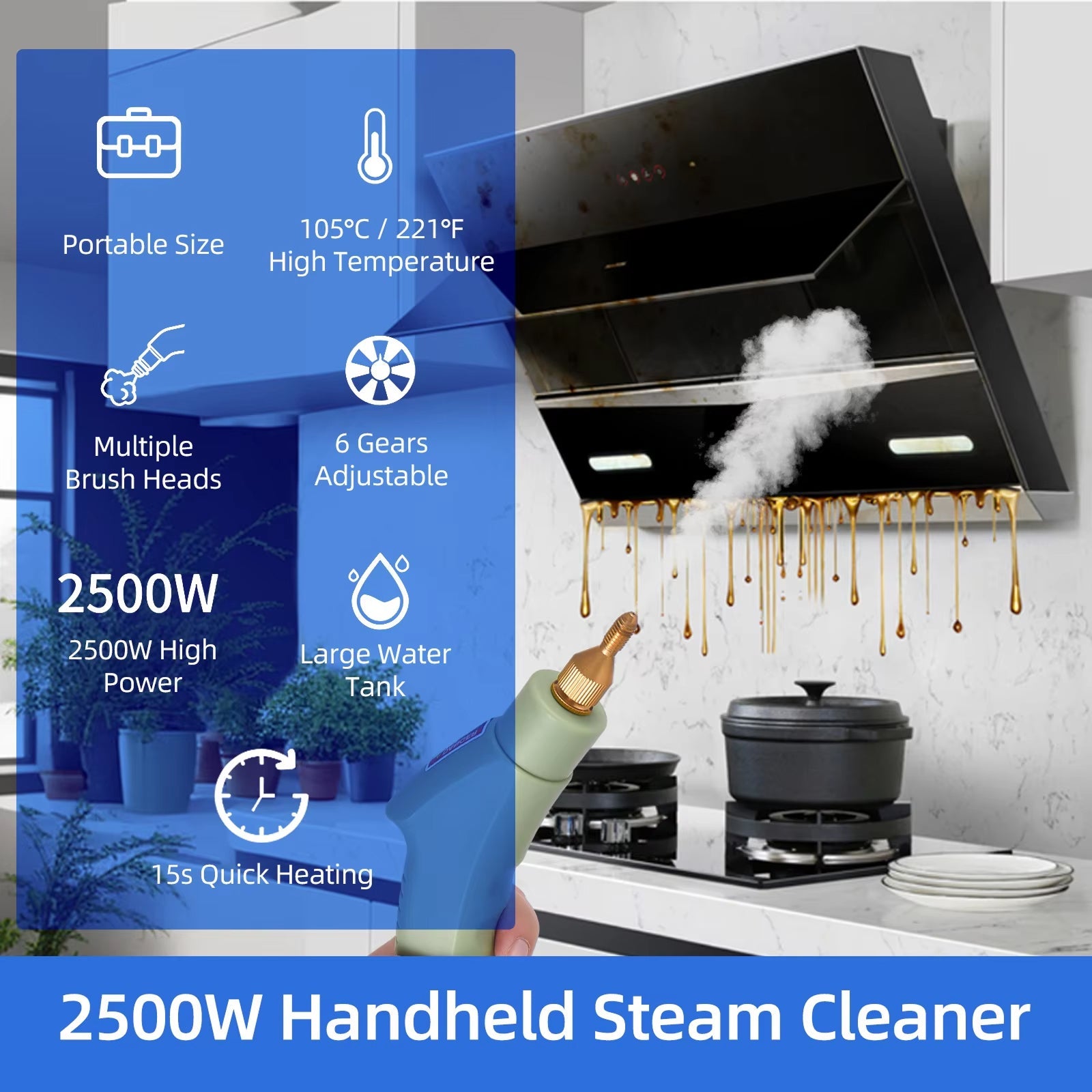 Vaporeex Steam Cleaner - Powerful, Chemical-Free Cleaning For Home