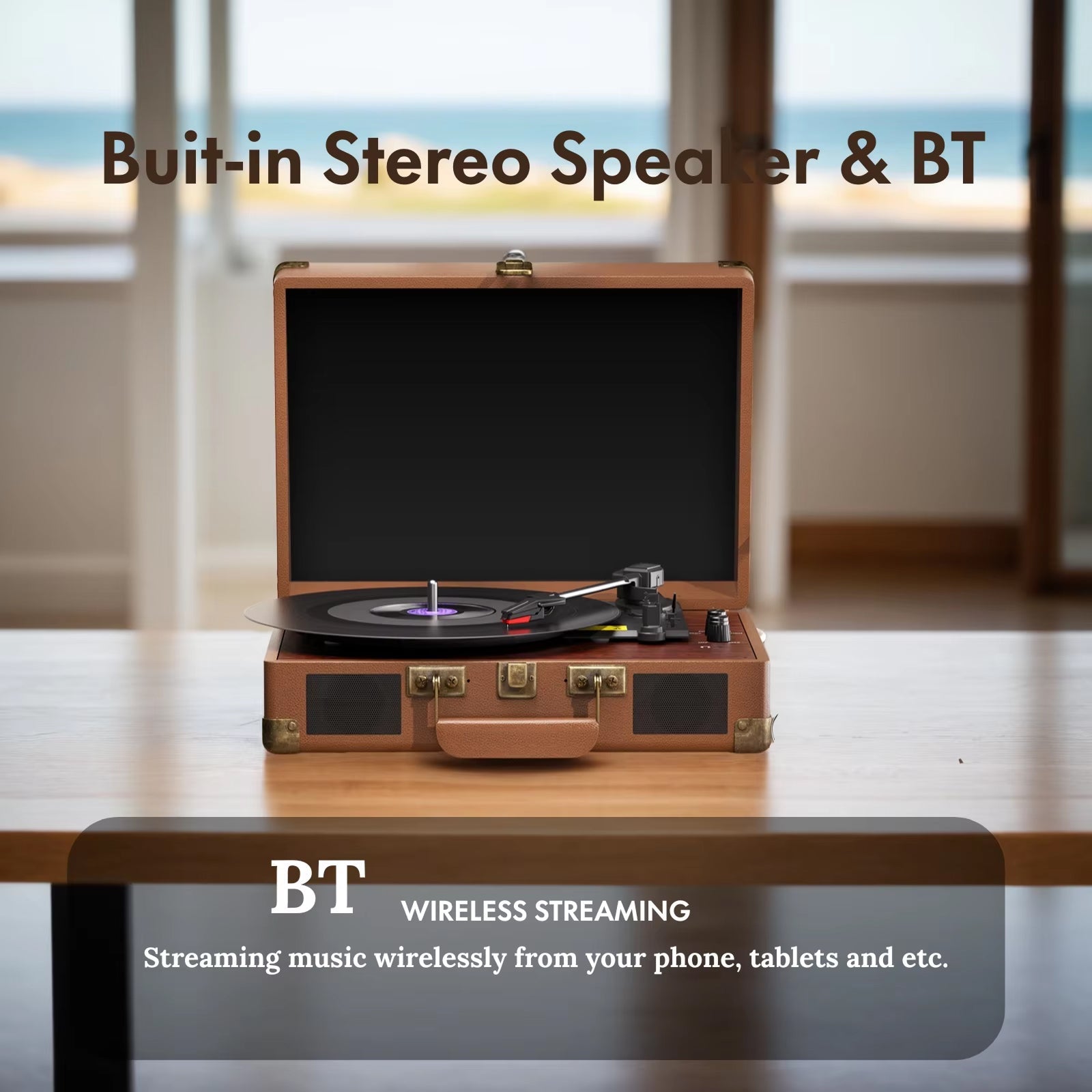 VinyyLux - Record Player With Speakers