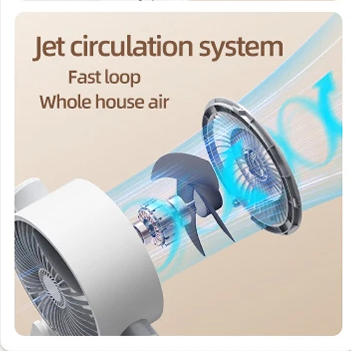 VortixVex Convertible Air Circulator Fan for Whole-Room Cooling