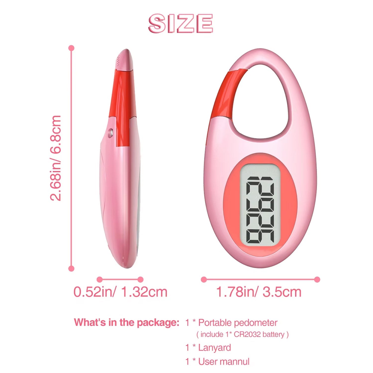 WakoWise 3D Tri-Axis Pedometer - Simple Step Tracking