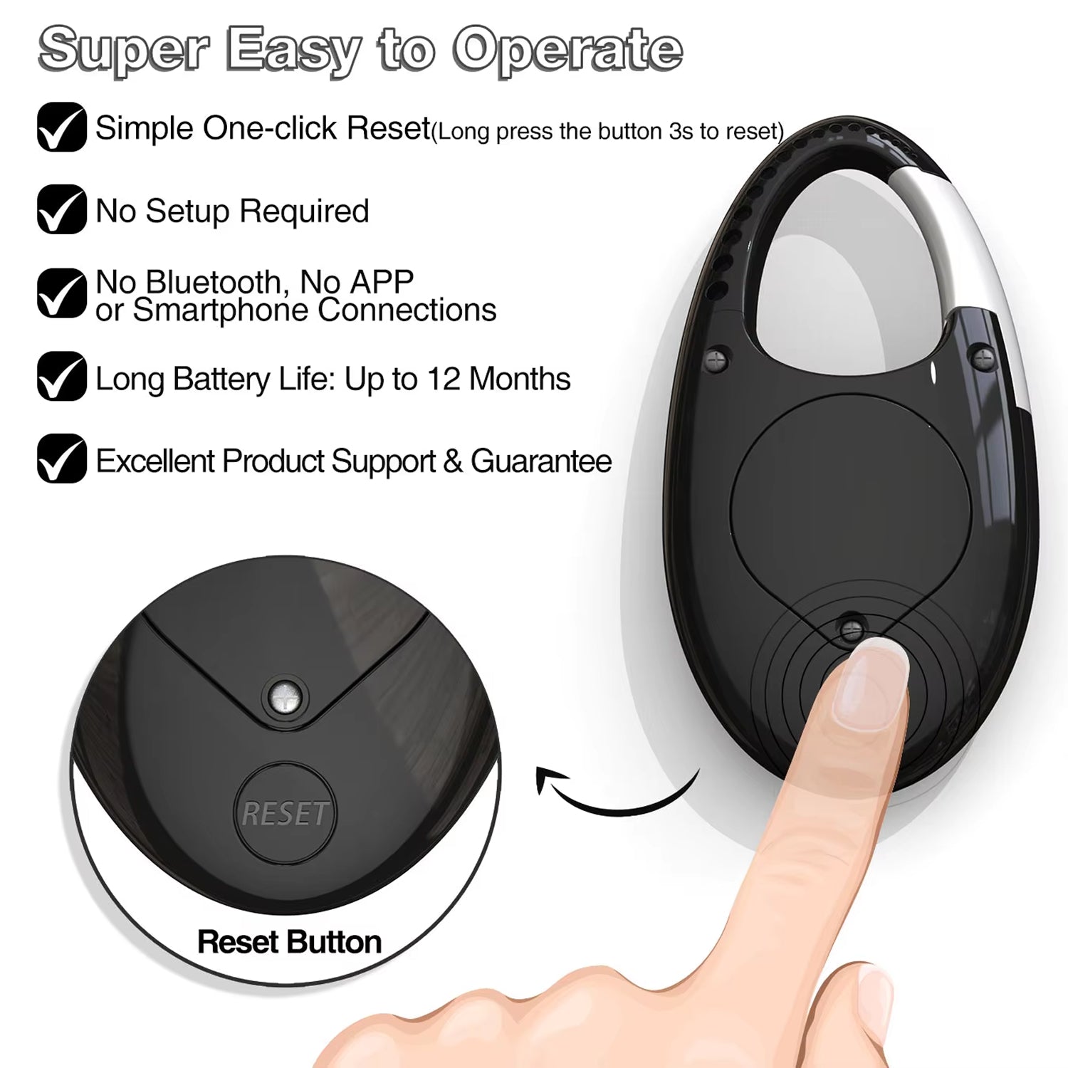 WakoWise 3D Tri-Axis Pedometer - Simple Step Tracking