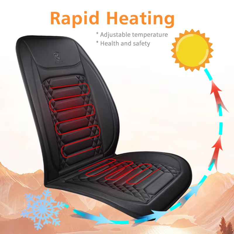 WarmiShift Plug-and-Play Dual Zone Heated Car Seat Cover